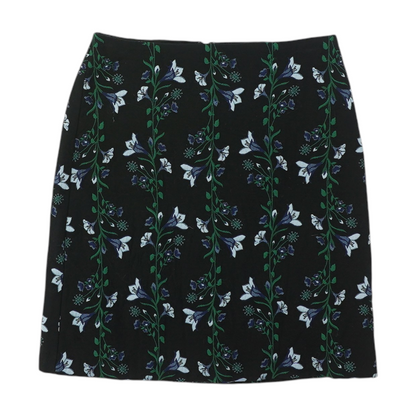 Black Floral Mini Skirt