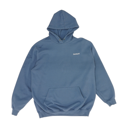 Blue Solid Hoodie Pullover