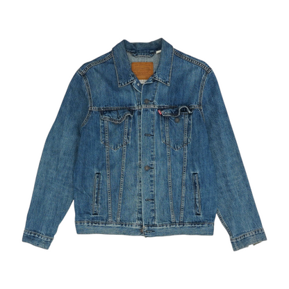 Blue Solid Denim Jacket