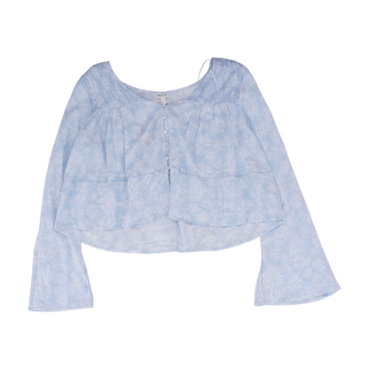 Blue Floral Blouse