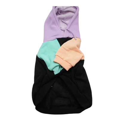 Color Block Cyber Punk Dog Hoodie