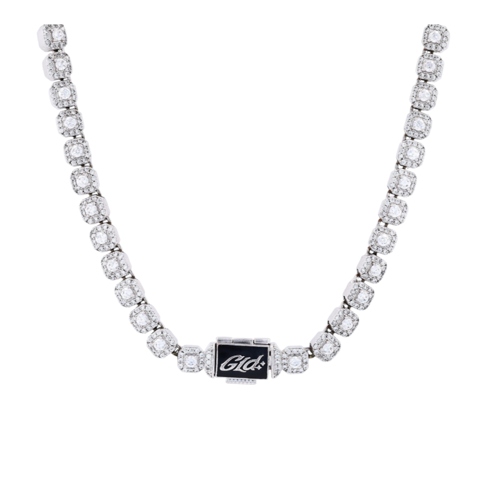 GLD Costume Cubic Zirconia Tennis Necklace – Image 2