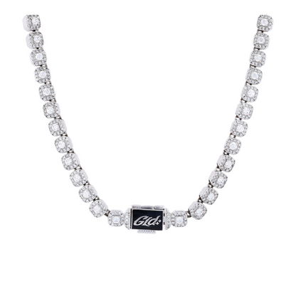 GLD Costume Cubic Zirconia Tennis Necklace – Image 2
