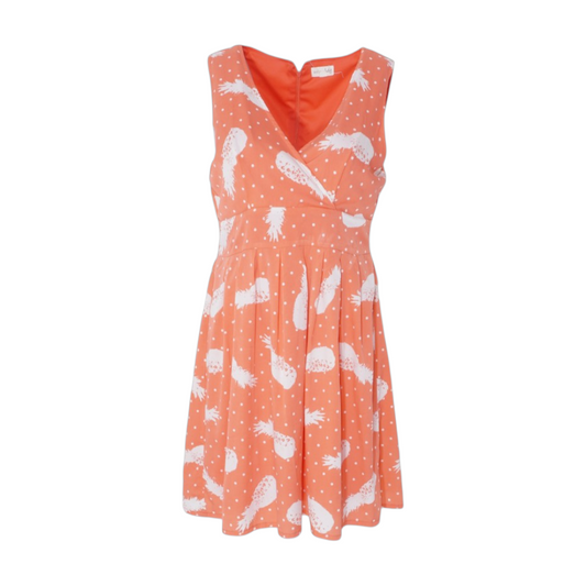 Coral Print Mini Dress