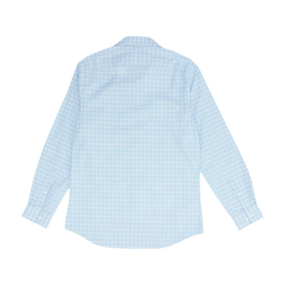 Blue Plaid Long Sleeve Button Down