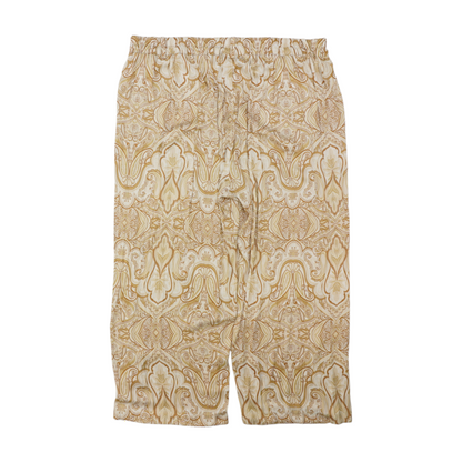Beige Plus Size Paisley Wide Leg Pants