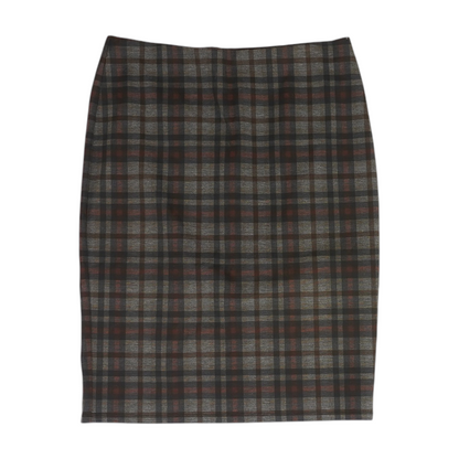 Multi Check Midi Skirt