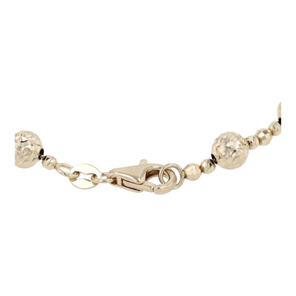 14K Yellow Gold Beaded Bracelet