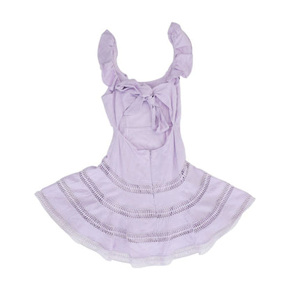 Lavender Solid Dress