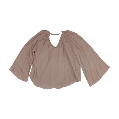 Pink Solid V Neck T-Shirt