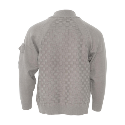 Gray Solid Cardigan Sweater
