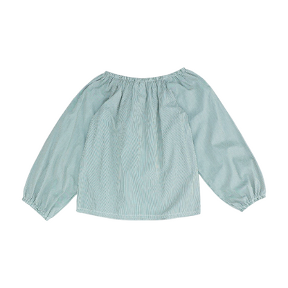 Green Striped Blouse