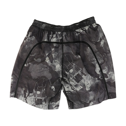Gray Graphic Active Shorts