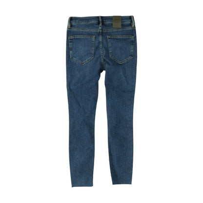 Blue Mid Rise Skinny Leg Jeans