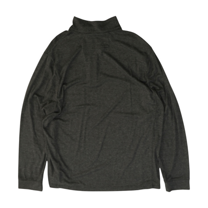 Gray Striped 1/4 Zip Pullover