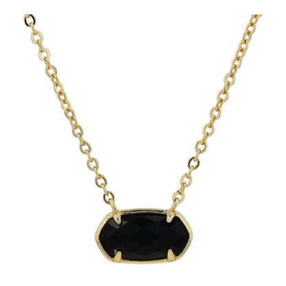 Sterling Silver Onyx Pendant Necklace