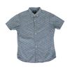 Blue Floral Short Sleeve Button Down