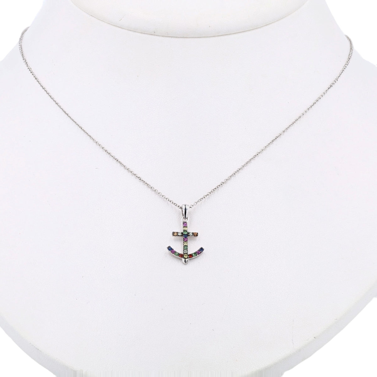 1/5 ctw Sterling Silver Sapphire Pendant Necklace