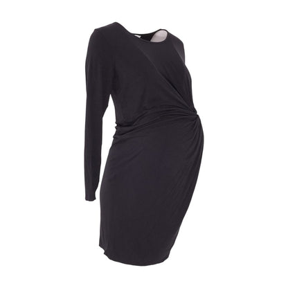 Black Maternity Midi Dress