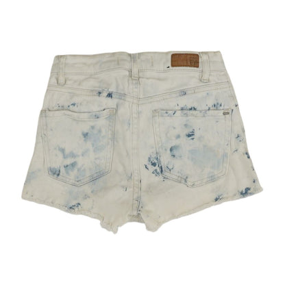 Ivory Tie Dye Denim Shorts