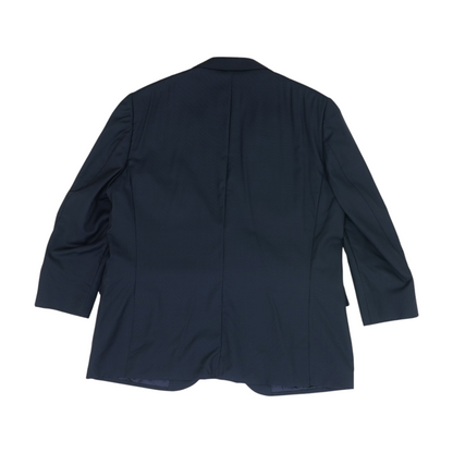 Navy Short Solid Suit Jacket