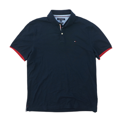 Navy Solid Short Sleeve Polo