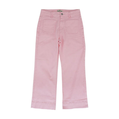 Pink High Rise Straight Leg Jeans