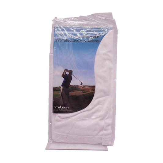 White Golf Arm Compression Sleeves