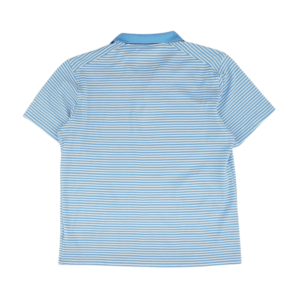 Blue Striped Short Sleeve Polo