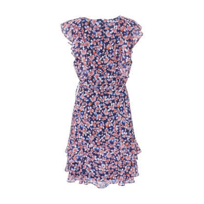 Navy Floral Midi Dress