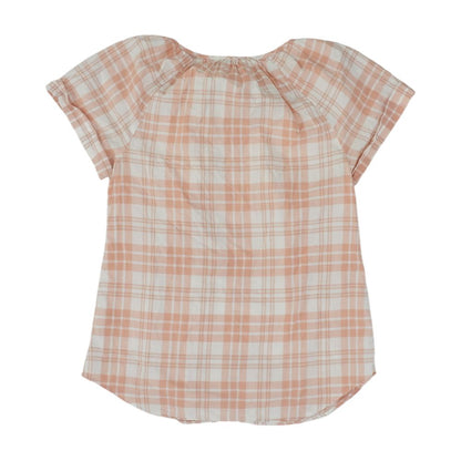 Peach Plaid Button Down