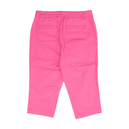 Pink Solid Chino Capris