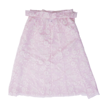 Pink Floral Midi Skirt