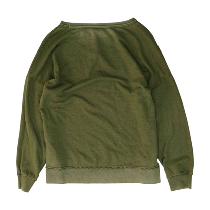 Green Solid Sweatshirt Pullover