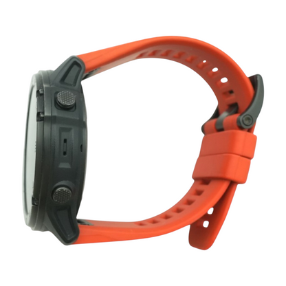 50mm Tactix Delta Sapphire Edition Black Smartwatch Orange Band M/L