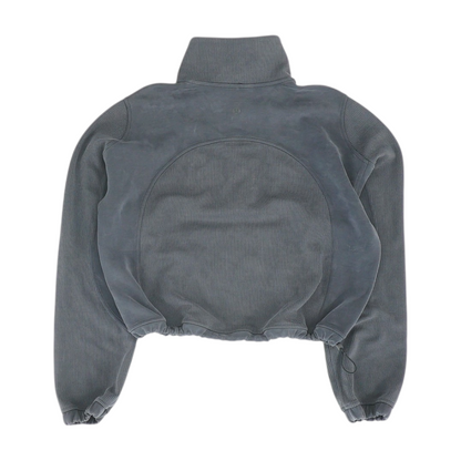 Gray Solid 1/4 Zip Pullover