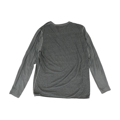 Gray Solid Henley T-Shirt