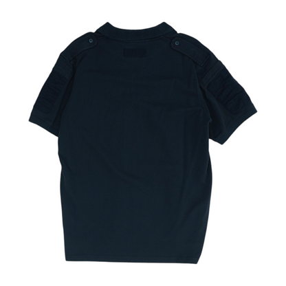 Black Solid Short Sleeve Polo