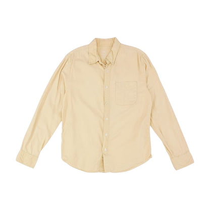 Tan Solid Long Sleeve Button Down