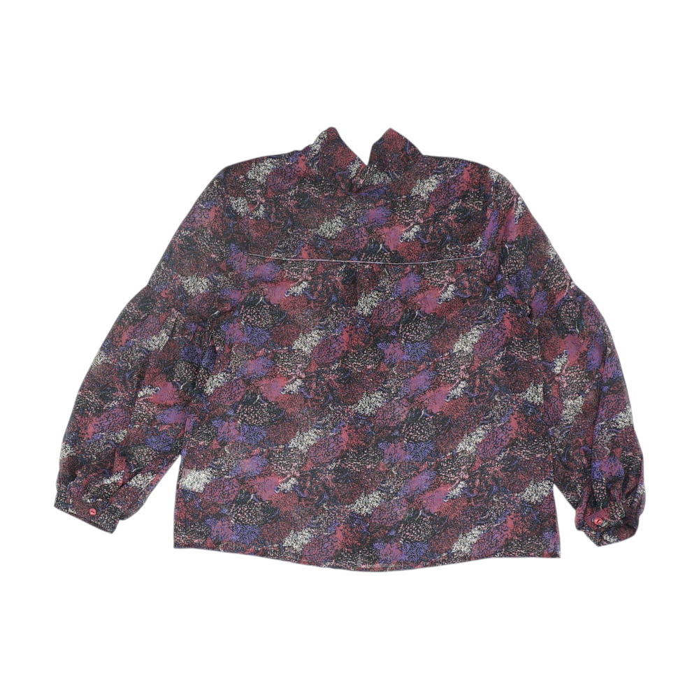 Purple Print Blouse