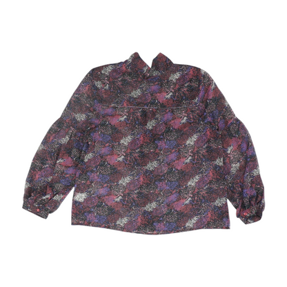 Purple Print Blouse