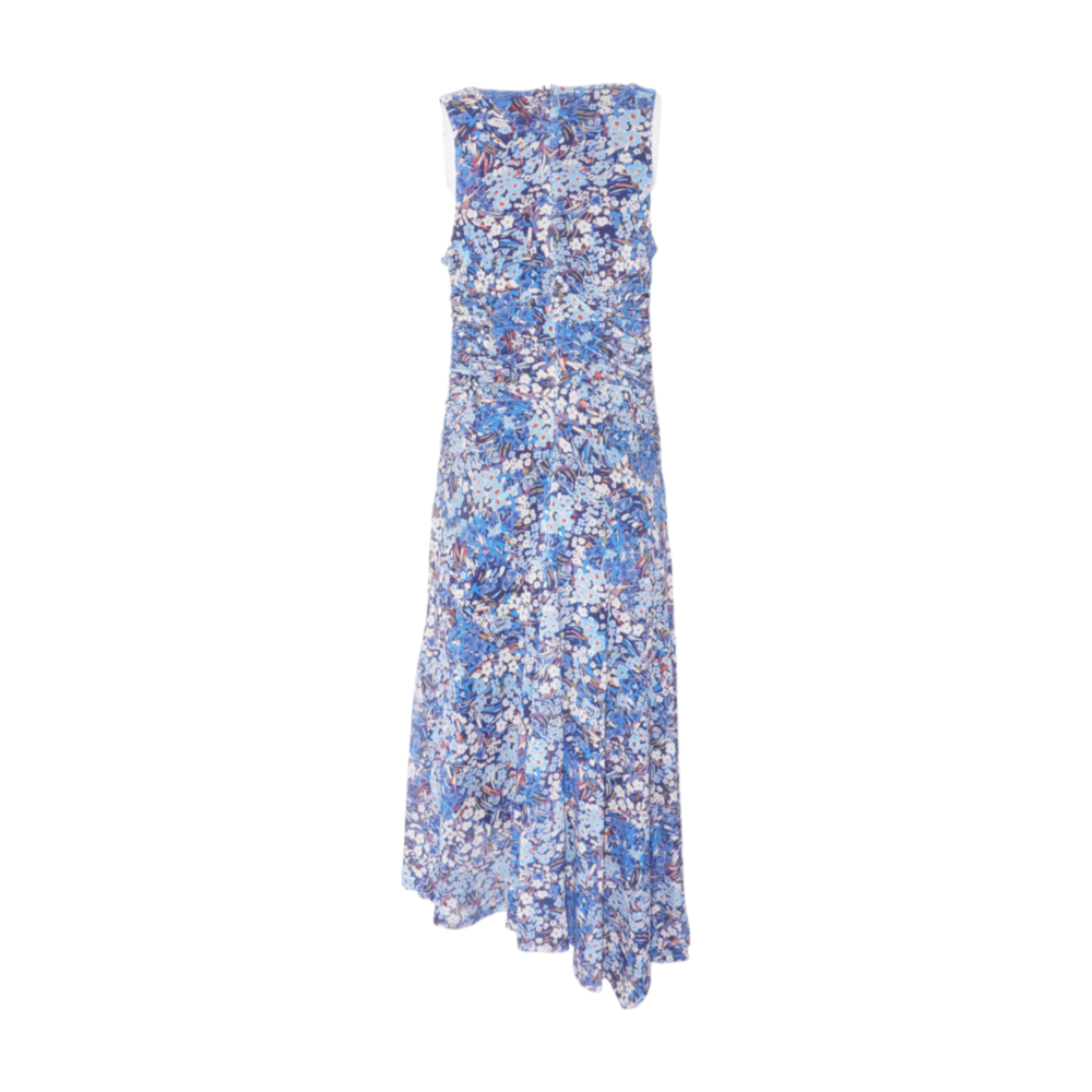 Blue Floral Midi Dress