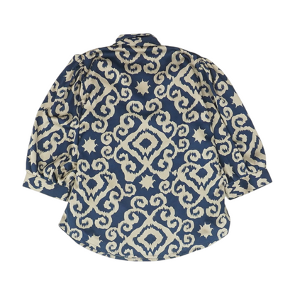 Navy Abstract Blouse