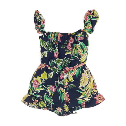 Navy Floral Romper