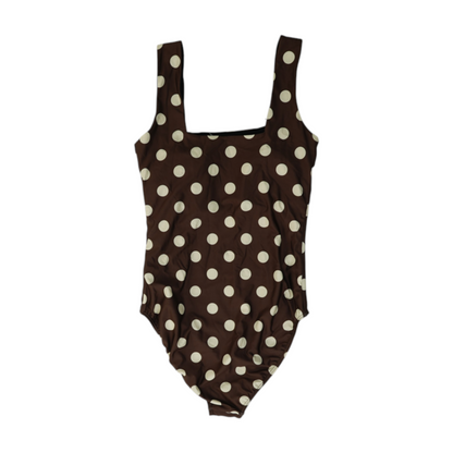 Brown Polka Dot One-Piece
