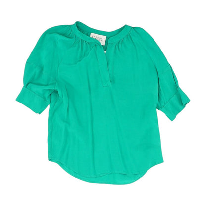 Green Solid 3/4 Sleeve Blouse