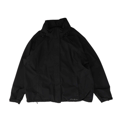 Black Plus Size Solid Jacket