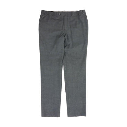 Gray Solid Dress Pants