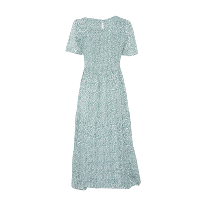 Green Animal Print Maxi Dress