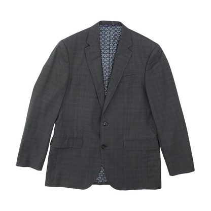 Gray Plaid Suit Jacket